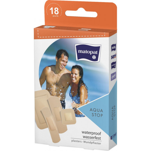 Пластир медичний Mаtораt Aqua Stop водостійкий, 18 шт